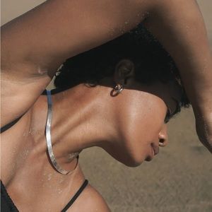 Loren Stewart XL silver herringbone necklace